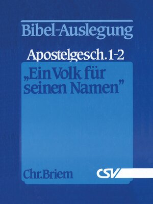 cover image of Ein Volk für seinen Namen
